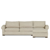 Classic Home Rivera Sofa With Raf Chaise, Roll Arm, Presto Fabric, Flax Model 6RIV513RFPRFLA